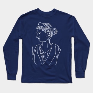 Greek Female Statue Mythology Illustration Long Sleeve T-Shirt